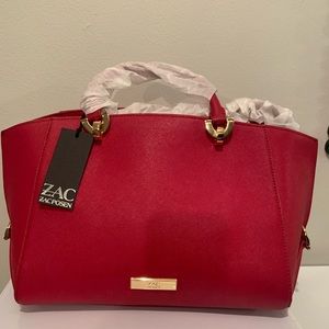 Zac posen Eartha E/W Folded Gusset Satchel Mini Pomegranate